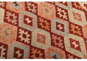Tappeto Kilim Geometrico Rosso Mattone Avorio 208x288 Cm