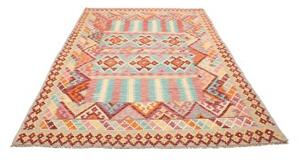 Tappeto Kilim Geometrico Multicolore Beige 184x247 Cm