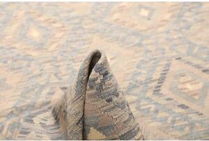 Tappeto Kilim Geometrico Beige Grigio 152x201 Cm