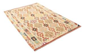 Tappeto Kilim Geometrico Beige Multicolore 128x190 Cm