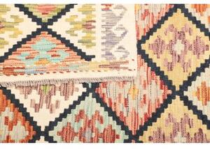 Tappeto Kilim Stilizzato Avorio Multicolore 126x182 Cm