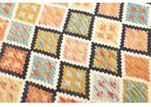 Tappeto Kilim Geometrico Multicolore Beige 132x184 Cm