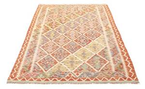 Tappeto Kilim Stilizzato Arancione Beige 130x184 Cm