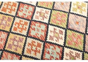 Tappeto Kilim Stilizzato Avorio Multicolore 126x182 Cm