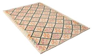 Tappeto Kilim Geometrico Avorio Multicolore 128x180 Cm
