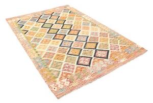 Tappeto Kilim Geometrico Multicolore Beige 132x184 Cm