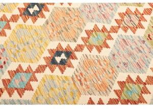 Tappeto Kilim Geometrico Beige Multicolore 128x190 Cm