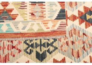 Tappeto Kilim Geometrico Beige Arancione 130x185 Cm