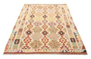 Tappeto Kilim Geometrico Beige Multicolore 128x190 Cm