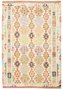 Tappeto Kilim Geometrico Beige Multicolore 128x190 Cm