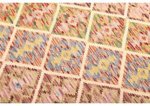 Tappeto Kilim Stilizzato Arancione Beige 130x184 Cm