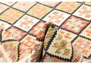Tappeto Kilim Stilizzato Avorio Multicolore 126x182 Cm