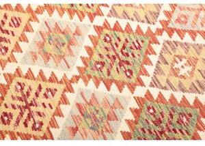 Tappeto Kilim Geometrico Arancione Beige 127x183 Cm