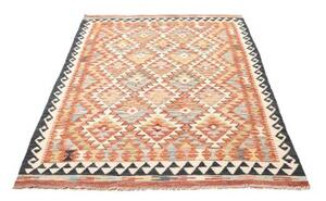 Tappeto Kilim Geometrico Arancione Azzurro 126x180 Cm