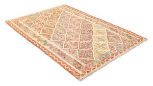 Tappeto Kilim Stilizzato Arancione Beige 130x184 Cm