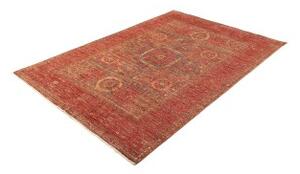 Tappeto Kairo Geometrico Rosso Mattone Blu Avio 145x205 Cm