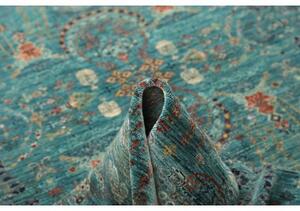 Tappeto Floralia Stilizzato Verde Petrolio Beige 247x304 Cm
