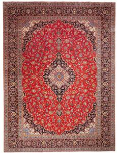 Tappeto Ardakan Medaglione Floreale Rosso Blu Scuro 295x398 Cm