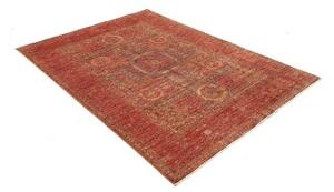 Tappeto Kairo Geometrico Rosso Mattone Blu Avio 145x205 Cm