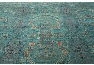 Tappeto Floralia Stilizzato Verde Petrolio Beige 247x304 Cm