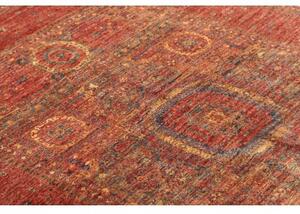 Tappeto Kairo Geometrico Rosso Mattone Blu Avio 145x205 Cm