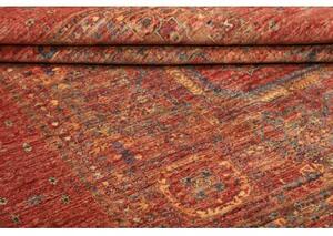 Tappeto Kairo Geometrico Rosso Mattone Blu Avio 145x205 Cm