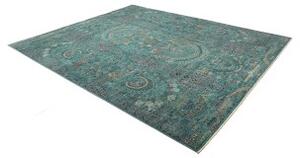 Tappeto Floralia Stilizzato Verde Petrolio Beige 247x304 Cm