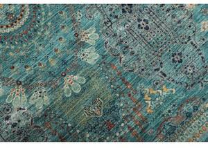 Tappeto Floralia Stilizzato Verde Petrolio Beige 247x304 Cm