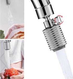 Rubinetto da cucina con getto accelerato - orientabile - 2 tipi di getto - manopola di regolazione