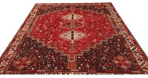 Tappeto Shiraz Stilizzato Rosso Mattone Bruno 215x302 Cm