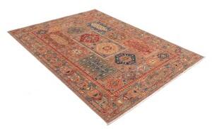Tappeto Floralia Geometrico Rosso Mattone Blu 148x194 Cm