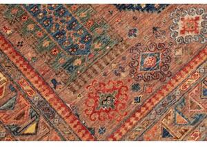 Tappeto Floralia Geometrico Rosso Mattone Blu 148x194 Cm