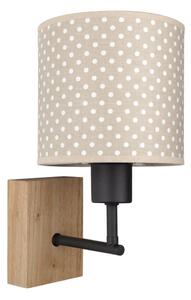 Brilagi - Lampada da parete BOBO WOOD 1xE27/25W/230V rovere/nero/beige/a pois