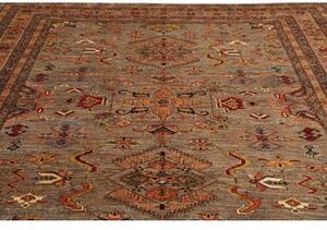 Tappeto Kazak Fine Stilizzato Grigio Tortora Mattone 255x303 Cm
