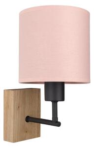Brilagi - Lampada da parete BOBO WOOD 1xE27/25W/230V rovere/nero/rosa