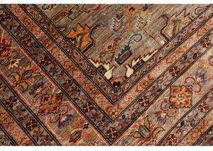 Tappeto Kazak Fine Stilizzato Grigio Tortora Mattone 255x303 Cm