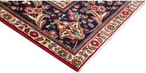 Tappeto Tabriz Medaglione Floreale Rosso Blu Scuro 258x344 Cm