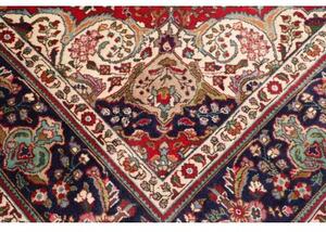 Tappeto Tabriz Medaglione Floreale Rosso Blu Scuro 258x344 Cm