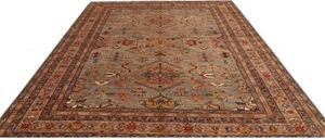 Tappeto Kazak Fine Stilizzato Grigio Tortora Mattone 255x303 Cm