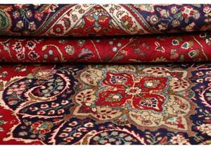 Tappeto Tabriz Medaglione Floreale Rosso Blu Scuro 258x344 Cm