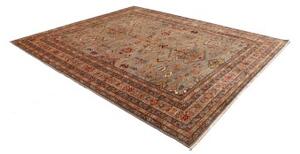Tappeto Kazak Fine Stilizzato Grigio Tortora Mattone 255x303 Cm