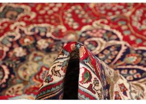 Tappeto Tabriz Medaglione Floreale Rosso Blu Scuro 258x344 Cm