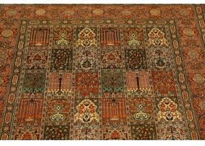 Tappeto Ghom Seta Geometrico Terracotta Ocra 97x154 Cm