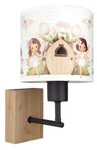 Brilagi - Lampada da parete BOBO WOOD 1xE27/25W/230V rovere/nero/bianco/rosa/fate
