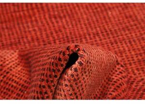 Tappeto Essenzia Geometrico Rosso Ruggine Arancione Bruciato 121x180 Cm