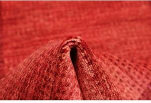 Tappeto Essenzia Geometrico Rosso Bordeaux Corsia 79x409 Cm