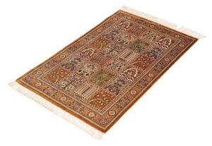 Tappeto Ghom Seta Geometrico Ruggine Verde 60x90 Cm