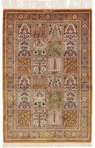 Tappeto Ghom Seta Geometrico Ruggine Verde 60x90 Cm