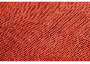 Tappeto Essenzia Geometrico Rosso Ruggine Arancione Bruciato 121x180 Cm