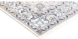 Tappeto Nain Kashmar Medaglione Floreale Avorio Azzurro 146x197 Cm